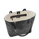 Personalized Black Cassie Leather Travel Tote Bag Image 2 of 3